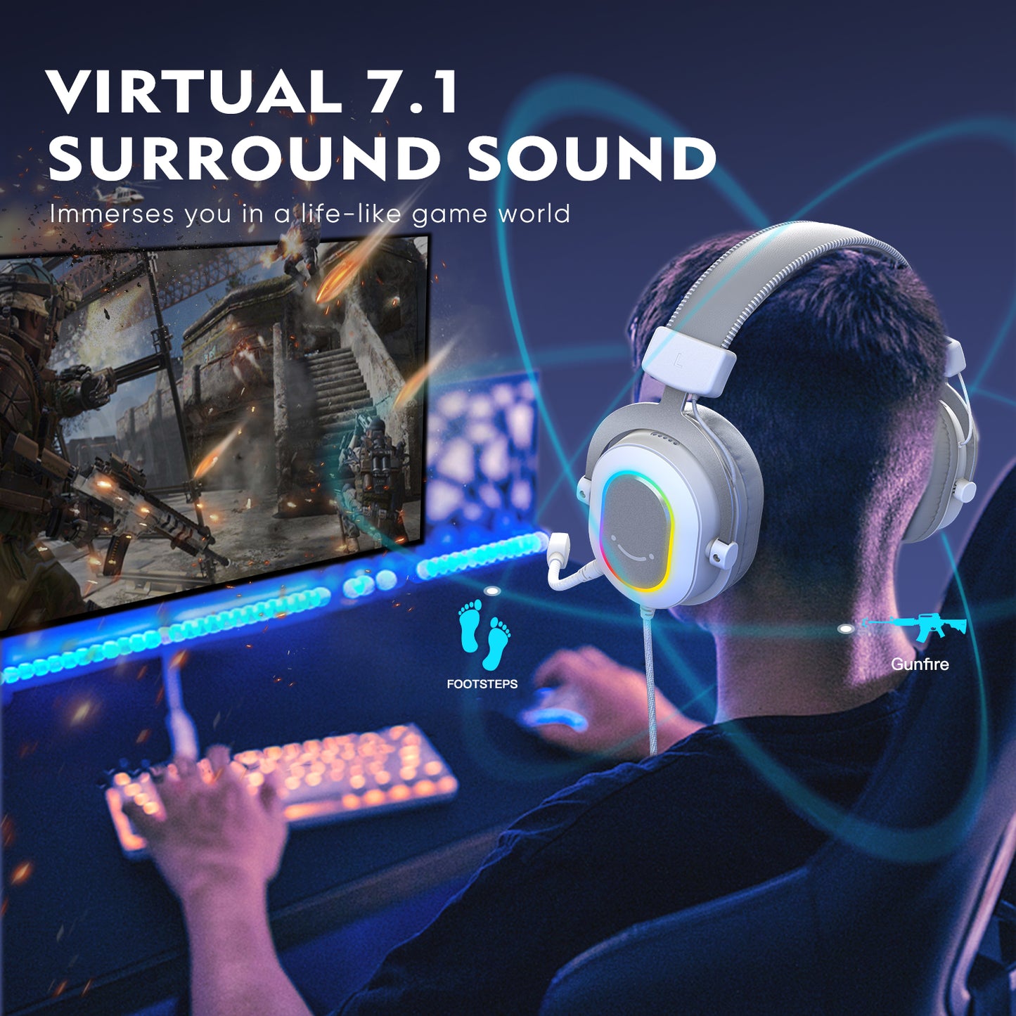 FIFINE RGB Gaming Headset