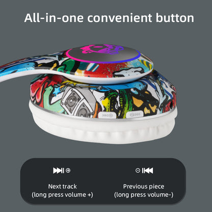 Flash Light Bluetooth Kids Ear Headphones