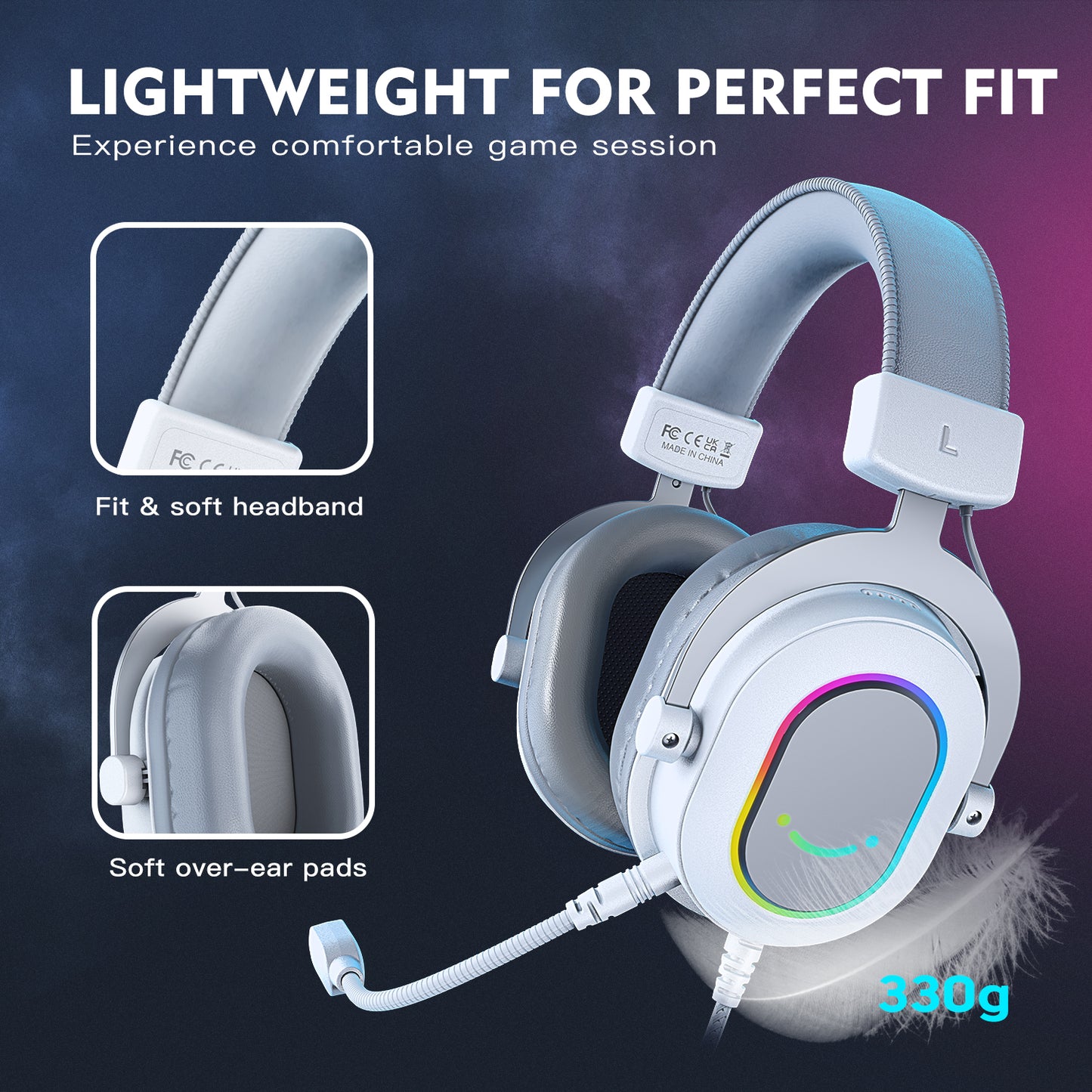 FIFINE RGB Gaming Headset