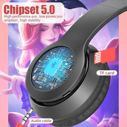 Cat Ear Bluetooth-Compatible Headphones