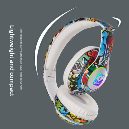 Flash Light Bluetooth Kids Ear Headphones